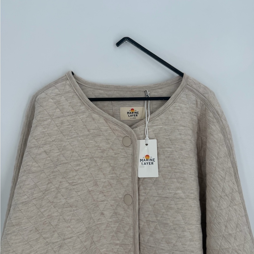 Marine Layer Corbet Quilted Liner Jacket In Warm Oatmeal